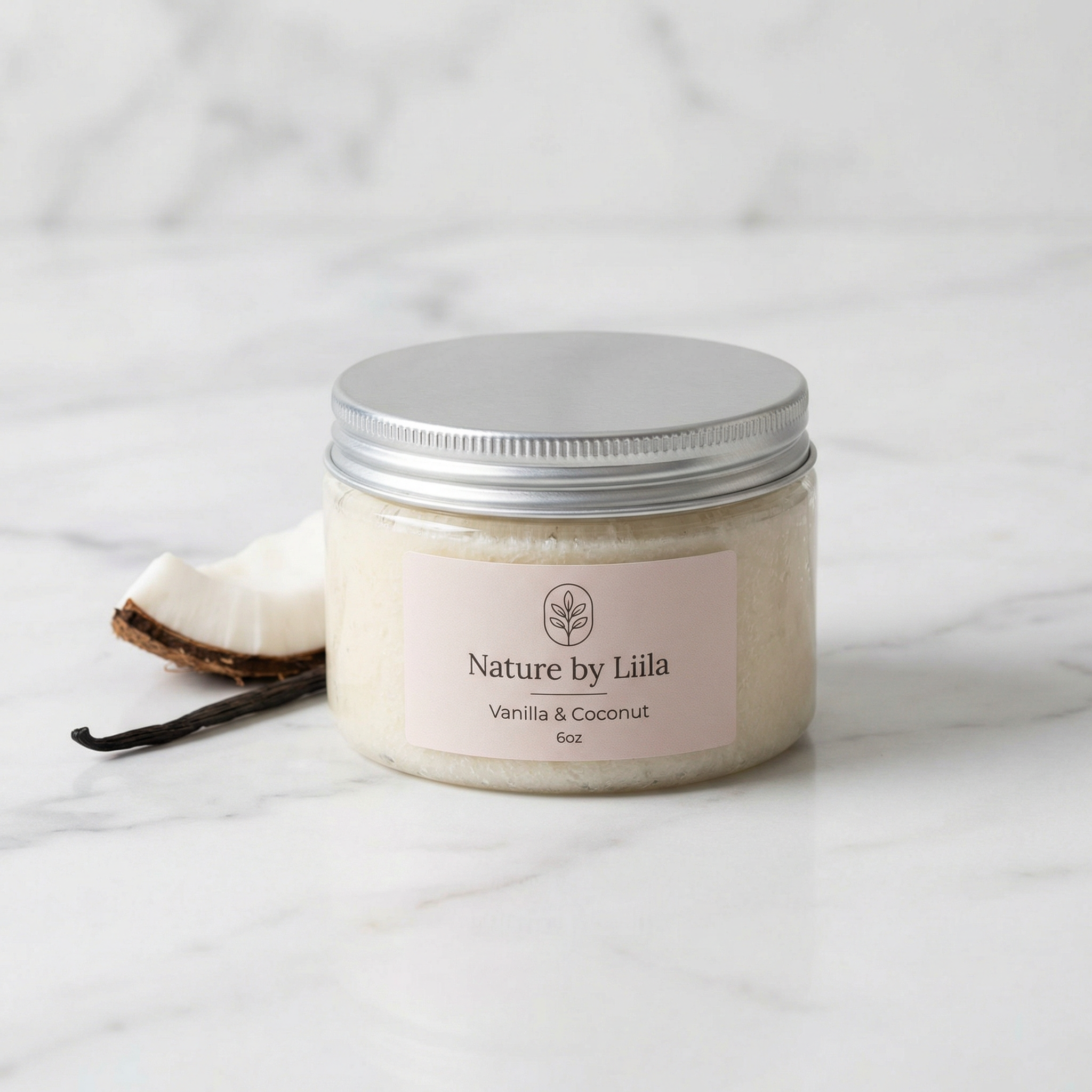 Coconut and vanilla scrub