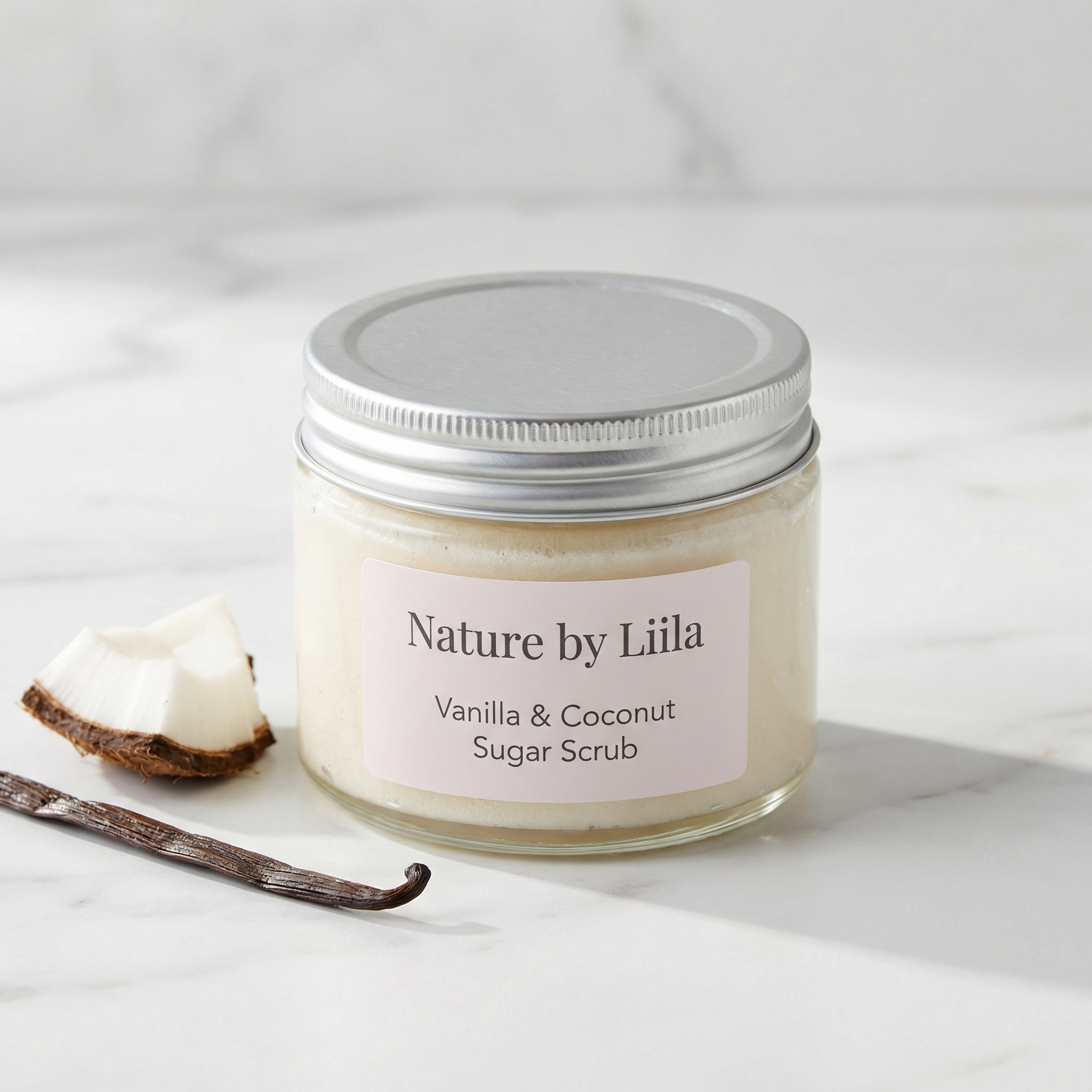 Coconut and vanilla scrub