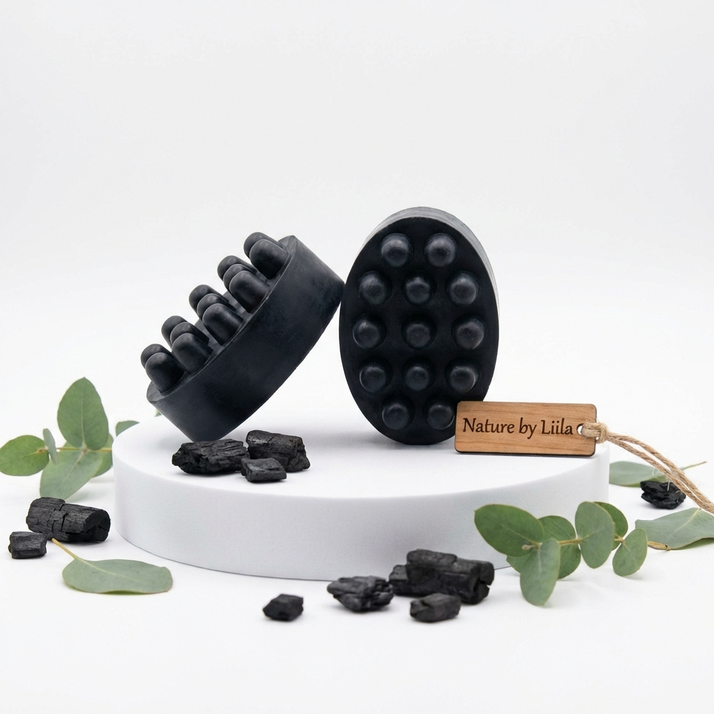 Activated carbon purifying detoxifying soap
